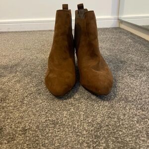 Next Suede Brown Ankle Boots